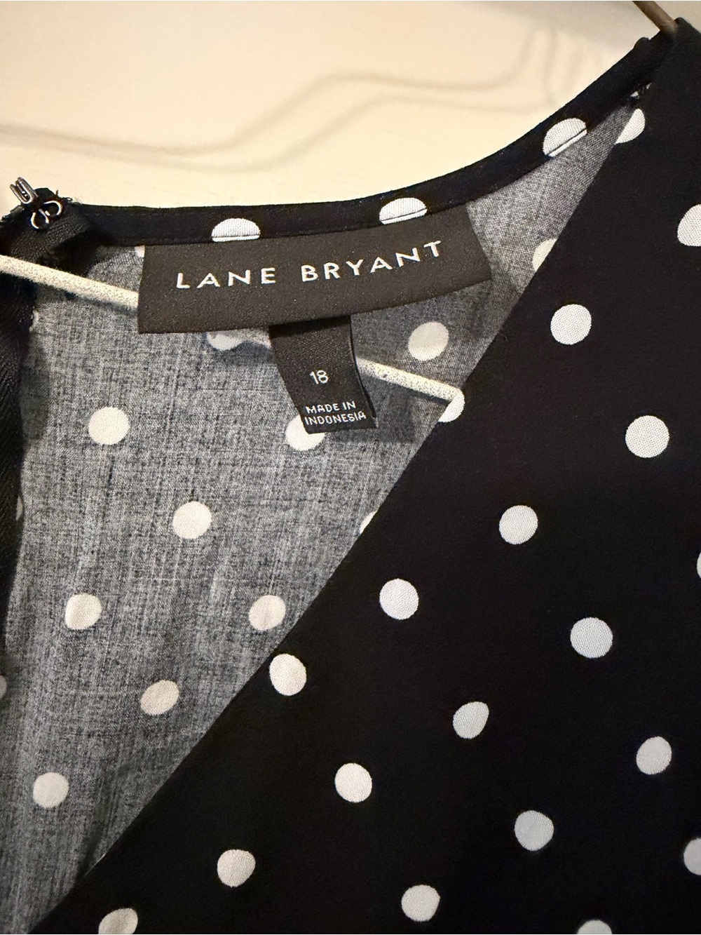 Lane Bryant Black and White Polka Dot Dress - Picture 2 of 3